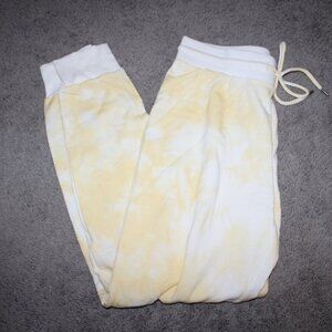 xs yellow tie-dye jogger sweats